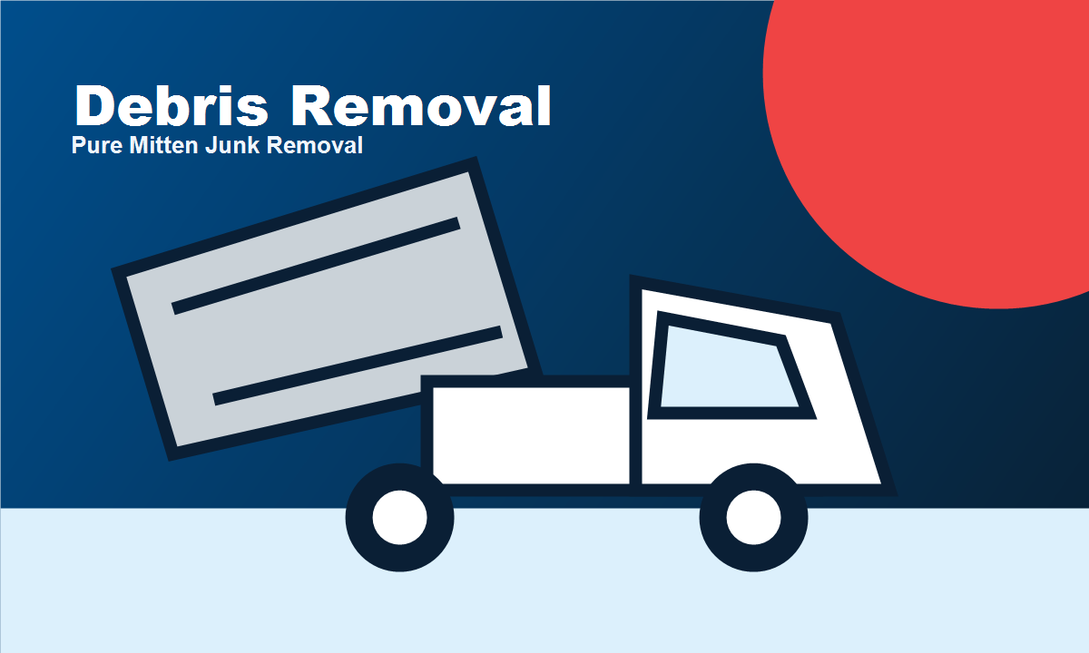 Construction Debris Removal truck loading photo